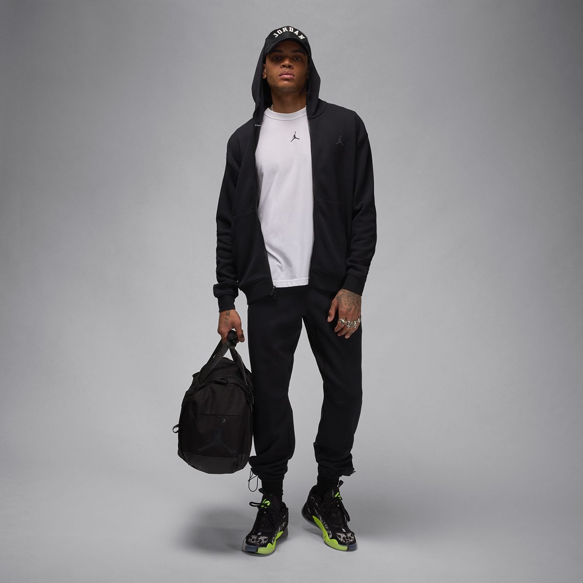 Sweatshirt de Homem Dri-FIT Hoop Fleece Preto-7
