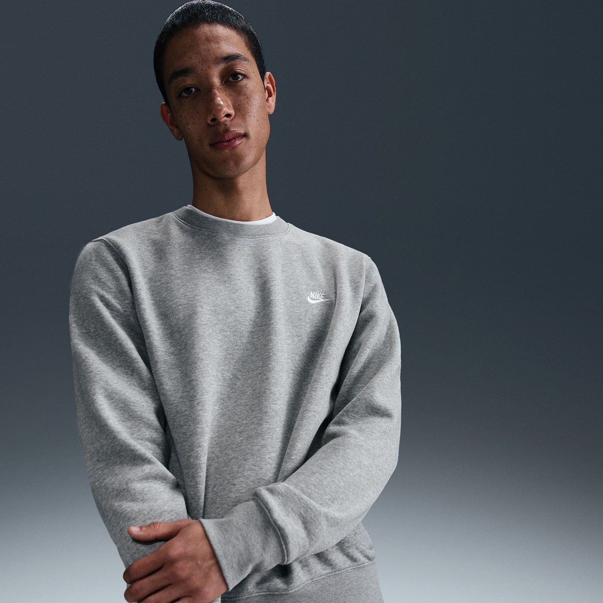 Sweatshirt de Homem Club Bb Crew Cinzento-4