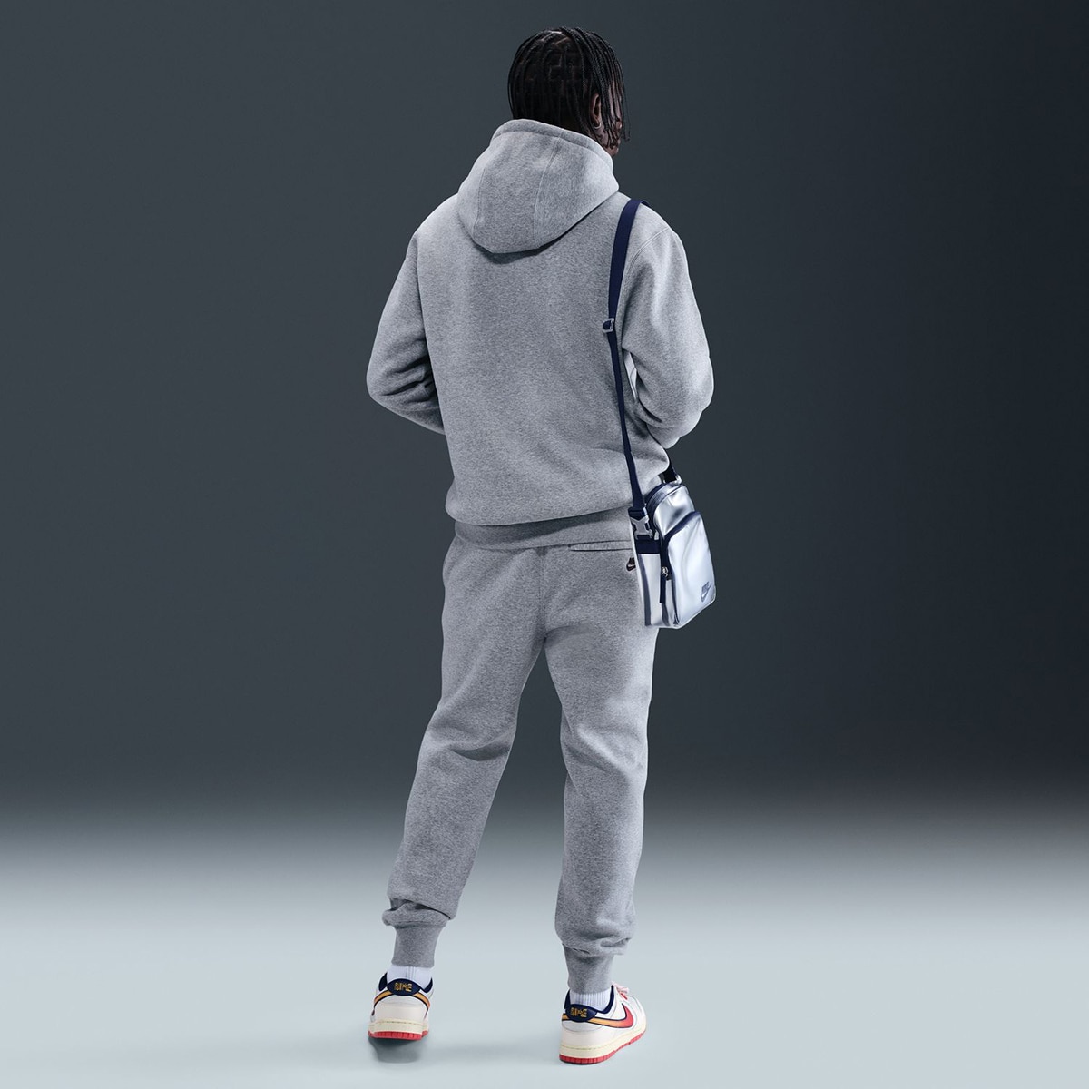 Sweatshirt de Homem Club Bb Gx Hoodie Oc1 Cinzento-2