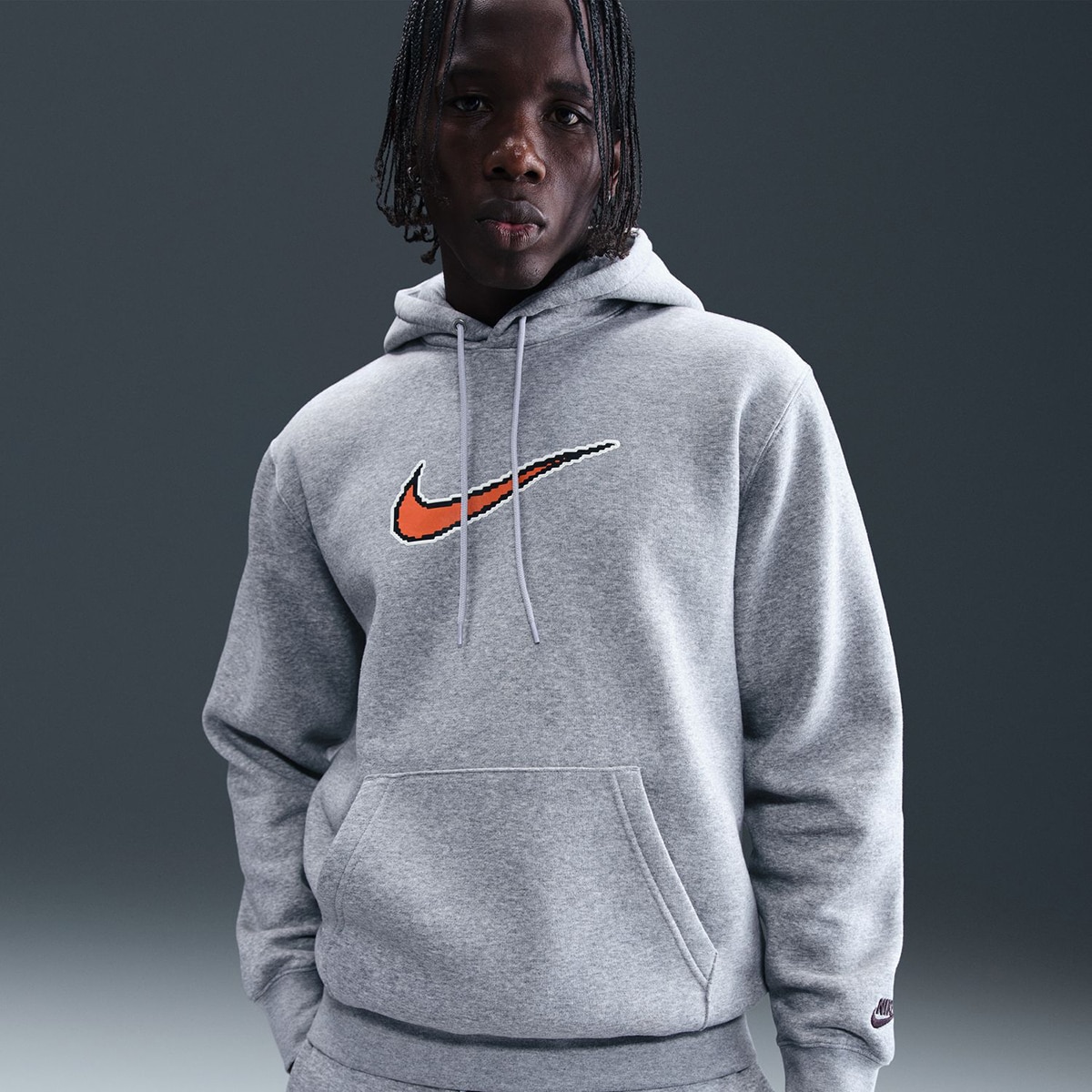 Sweatshirt de Homem Club Bb Gx Hoodie Oc1 Cinzento-4