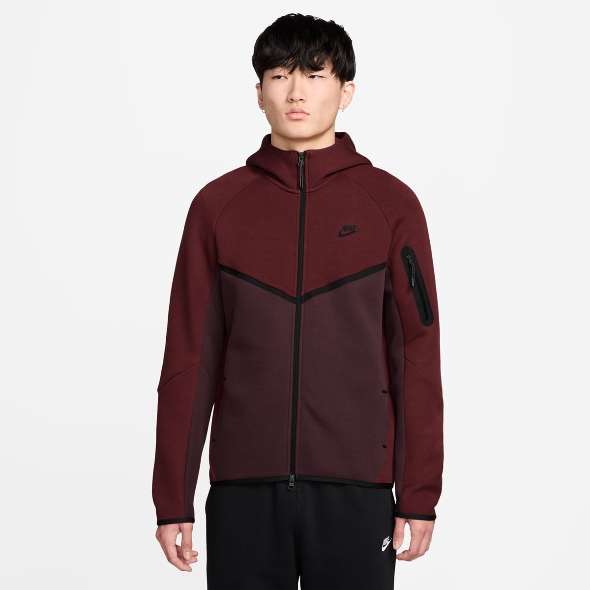 Sweatshirt de Homem Tech Bordeaux-1