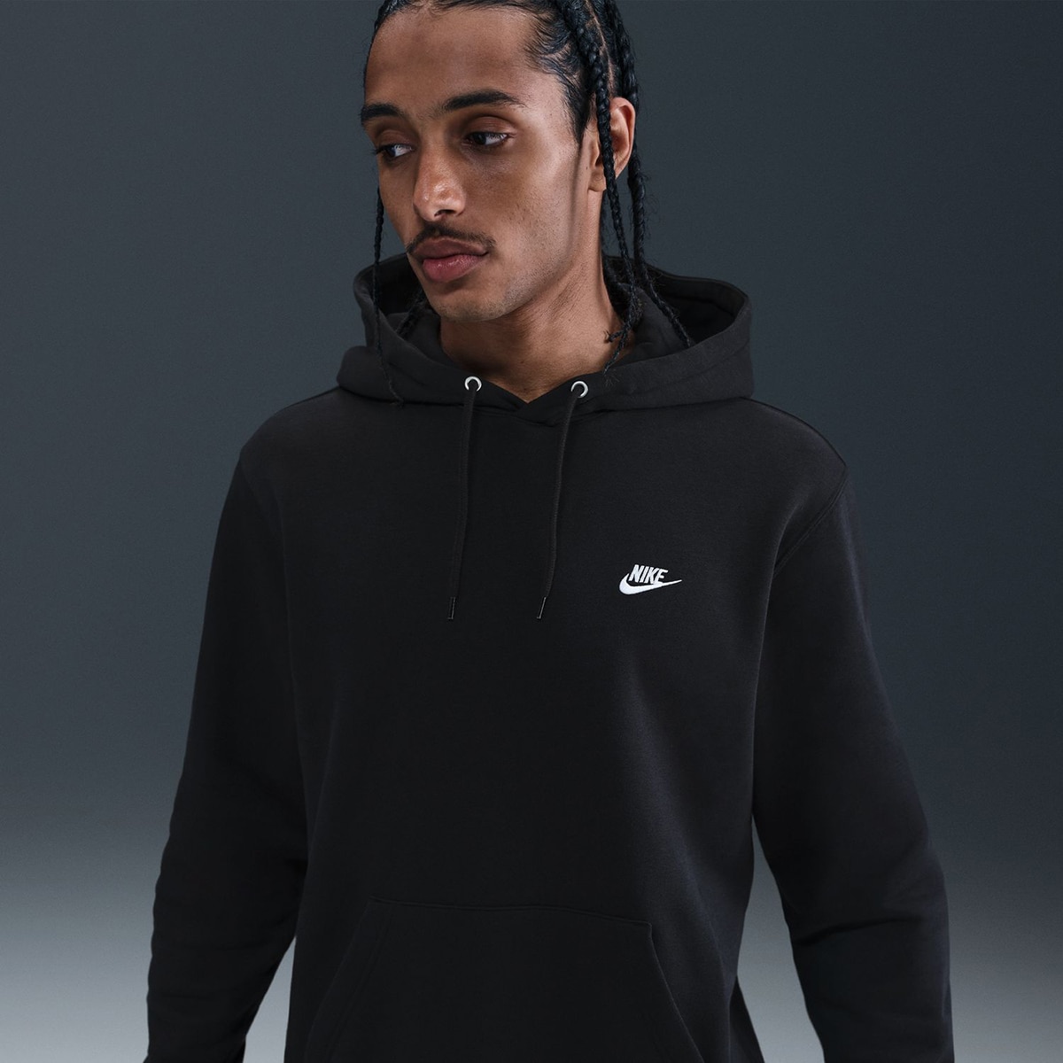 Sweatshirt Casual de Homem Club Men's Pullover Fleece Hoodie Preto-4