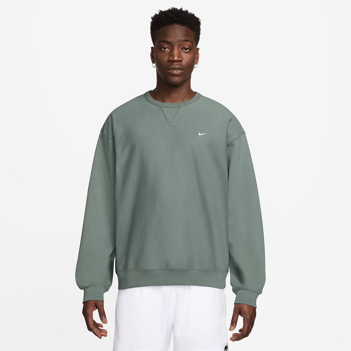 Sweatshirt de Homem Solo Swoosh Verde-1