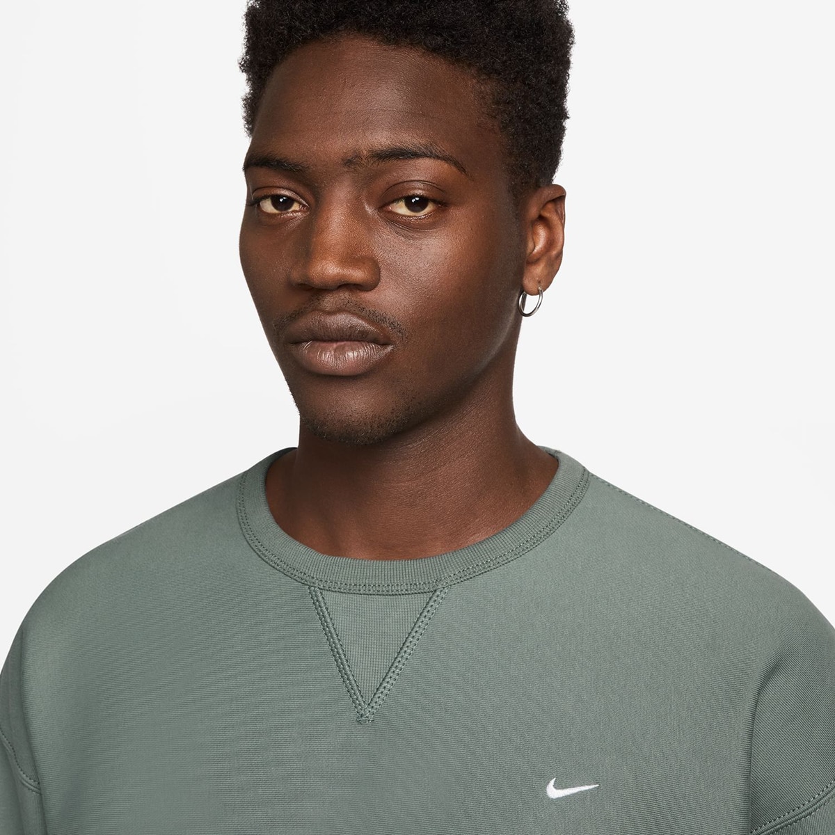 Sweatshirt de Homem Solo Swoosh Verde-3