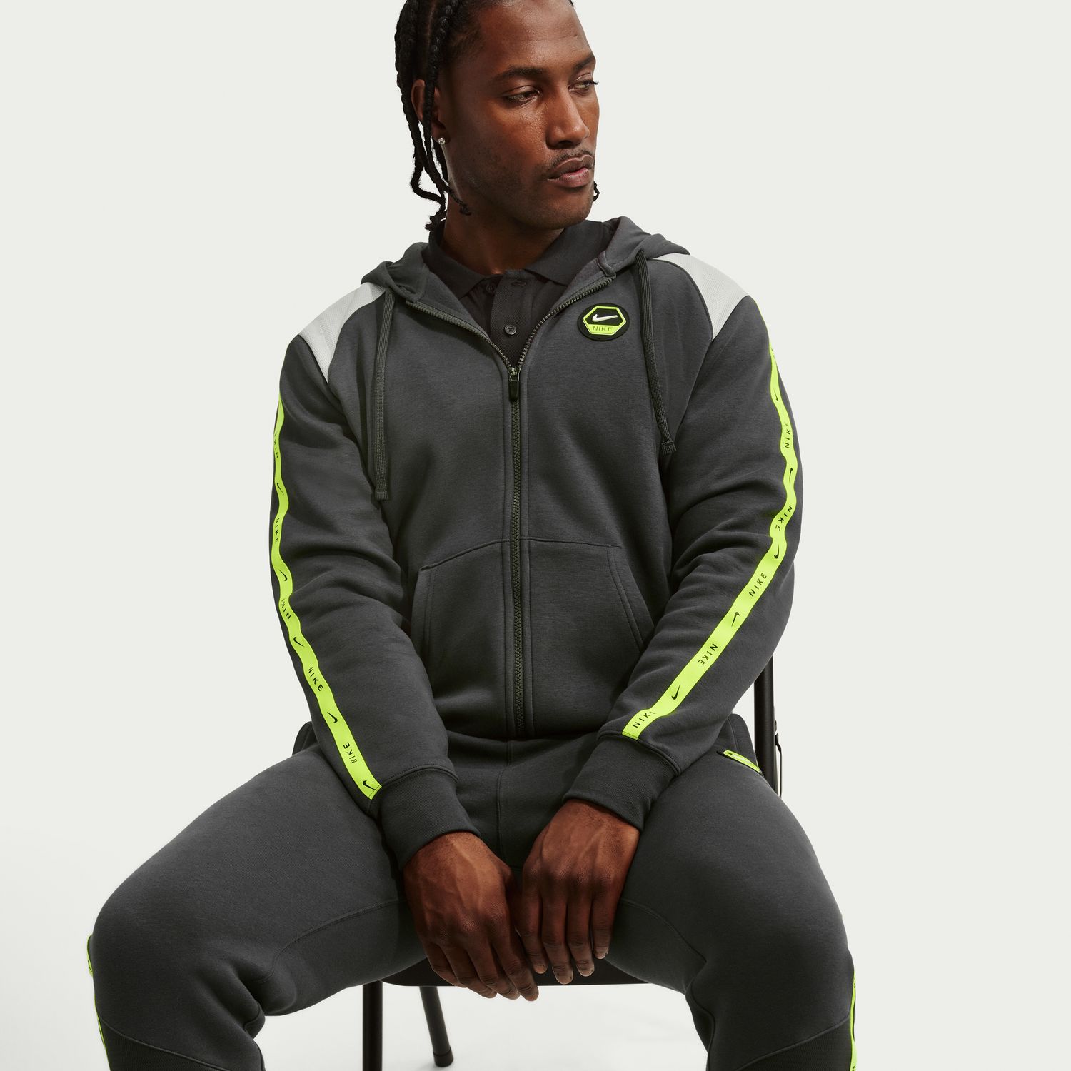 Sweatshirt de homem Sportswear Club Nike Cinzento-5