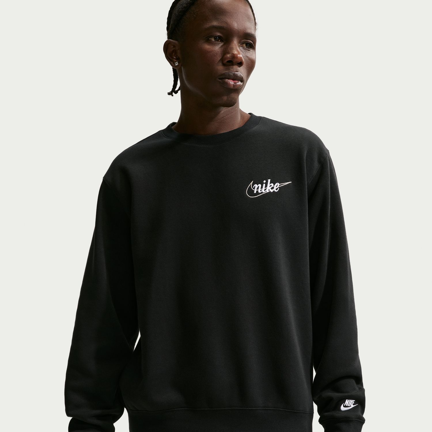 Sweatshirt de homem Sportswear Club Nike Preto-1
