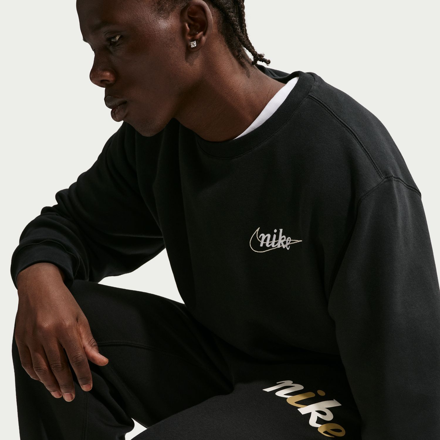 Sweatshirt de homem Sportswear Club Nike Preto-5