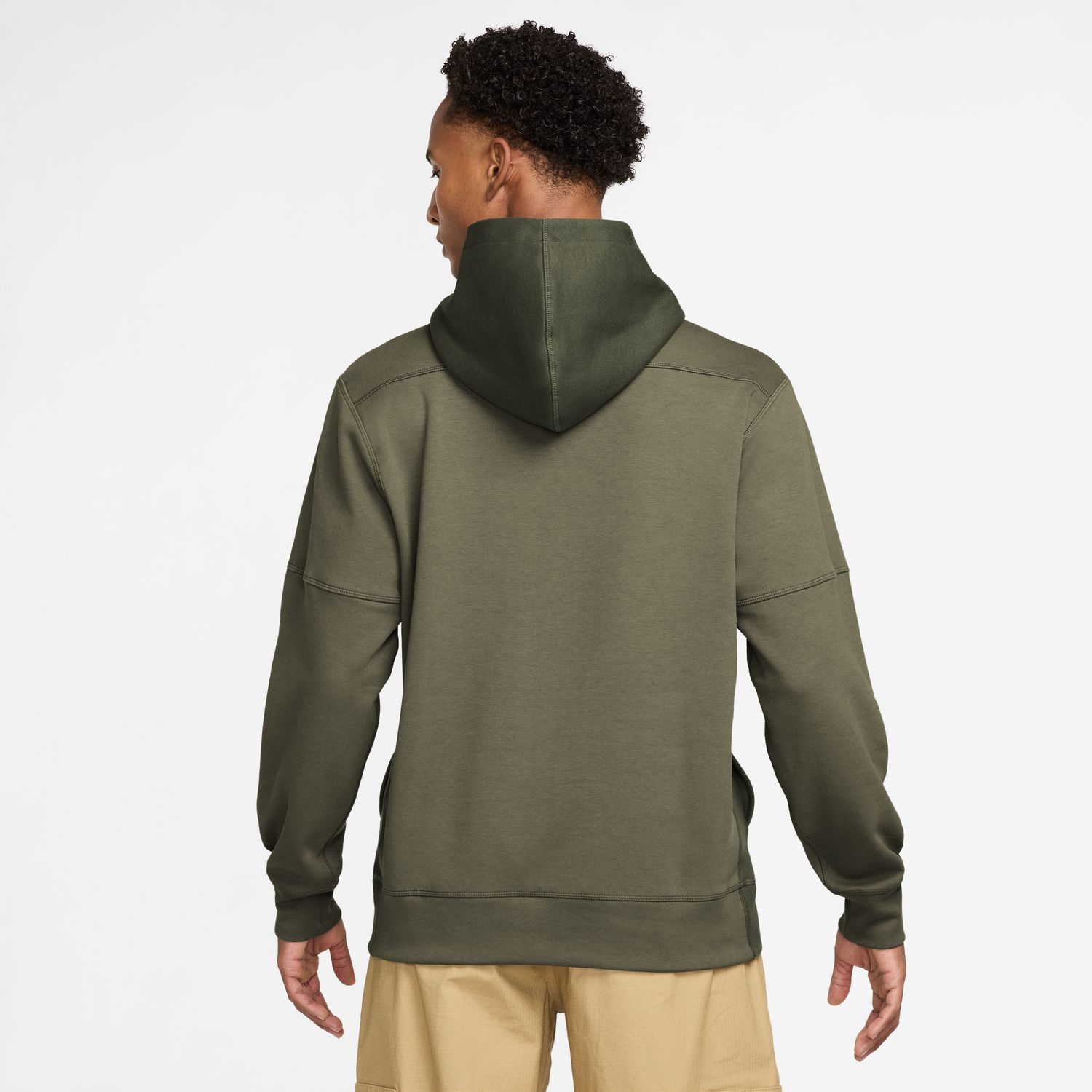 Sweatshirt de Homem M Nk Club Varsity Hoodie Castanho-2