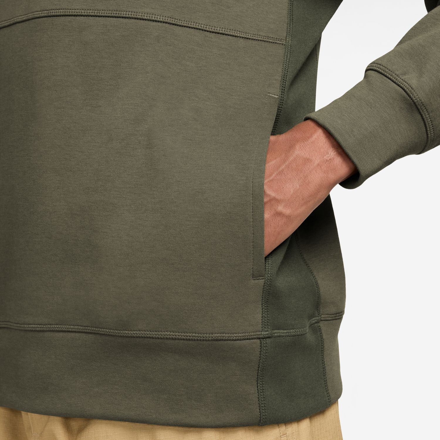 Sweatshirt de Homem M Nk Club Varsity Hoodie Castanho-3
