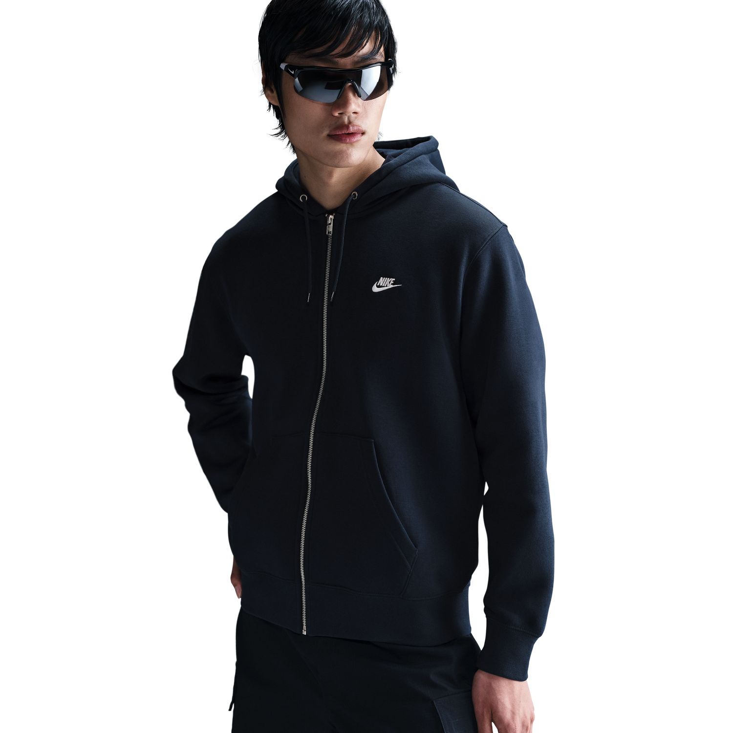 Sweatshirt de Homem M Nk Club Bb Fz Hoodie Azul-5
