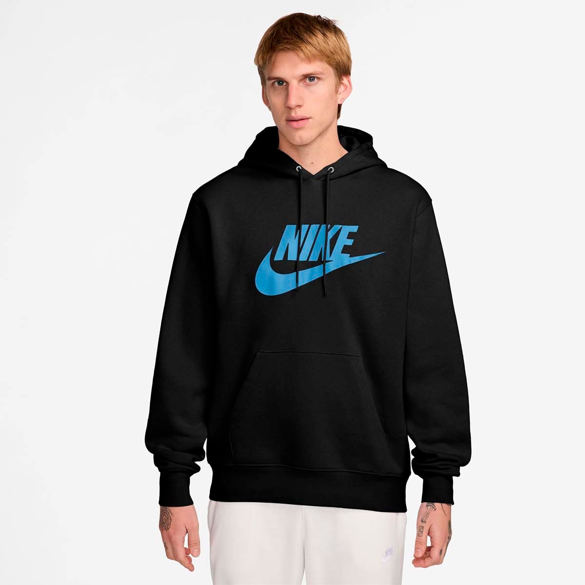 Sudadera de hombre M Nk Club Bb Po Gfx Hoodie Nike - Negro / Azul Negro / Azul-1