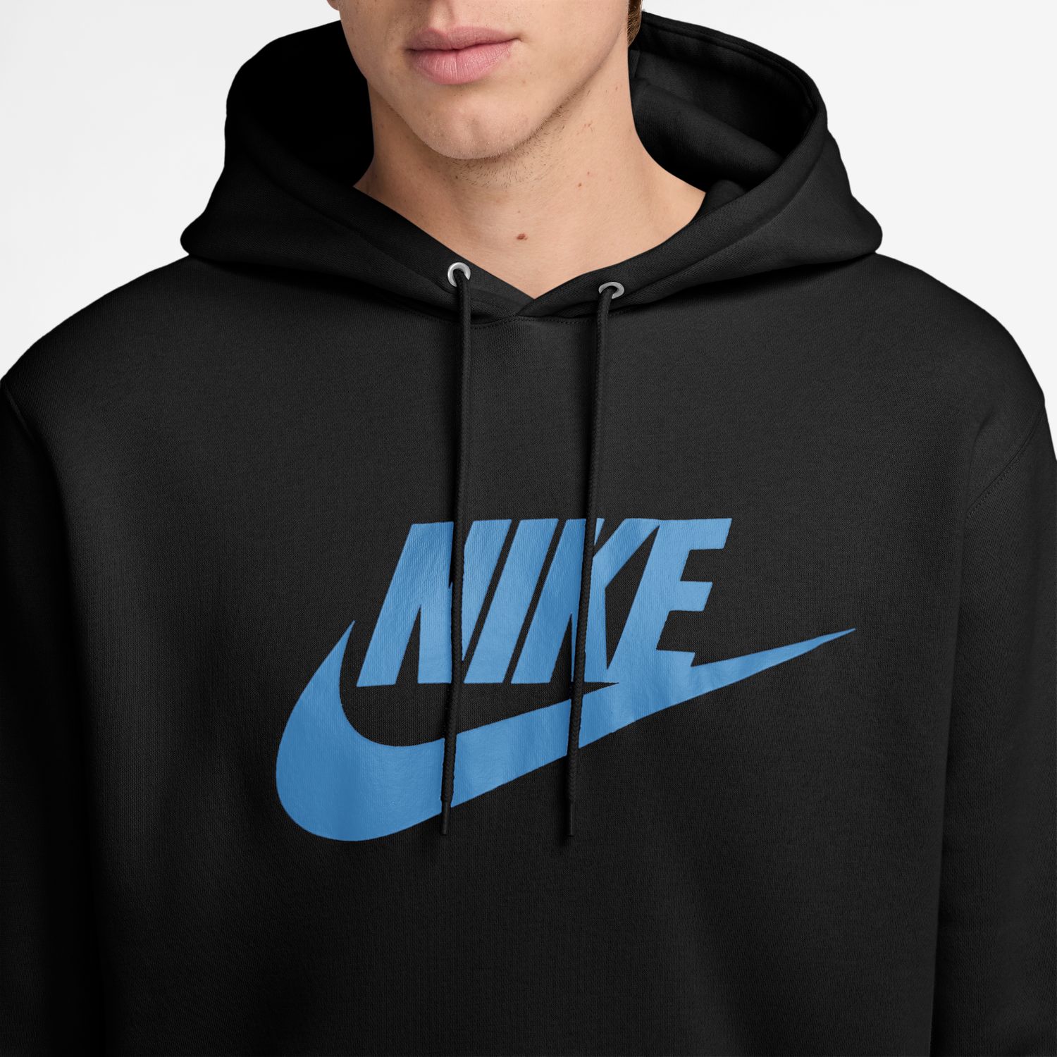 Sudadera de hombre M Nk Club Bb Po Gfx Hoodie Nike - Negro / Azul Negro / Azul-3