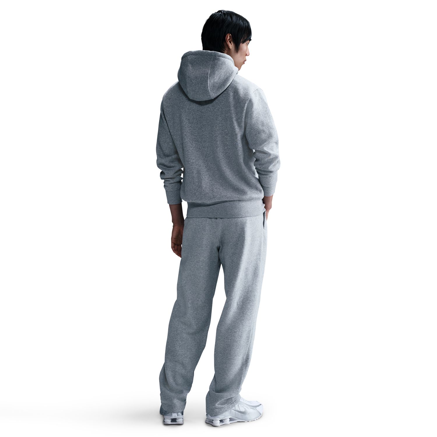 Sweatshirt de Homem M Nk Club Bb Fz Hoodie Cinzento-2