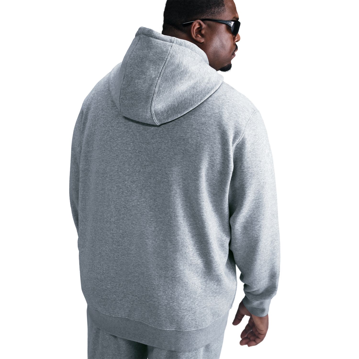 Sweatshirt de Homem M Nk Club Bb Fz Hoodie Cinzento-7
