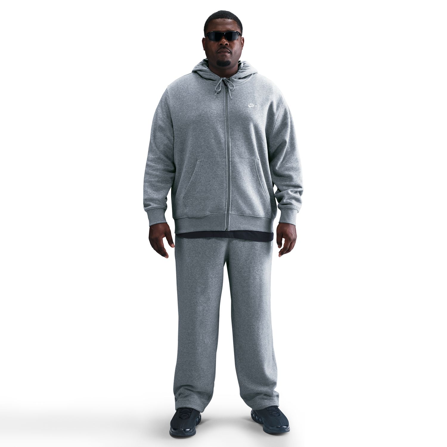 Sweatshirt de Homem M Nk Club Bb Fz Hoodie Cinzento-9