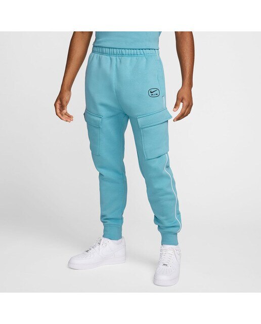 Calças de Homem Air Cargo Fleece Turquesa-1