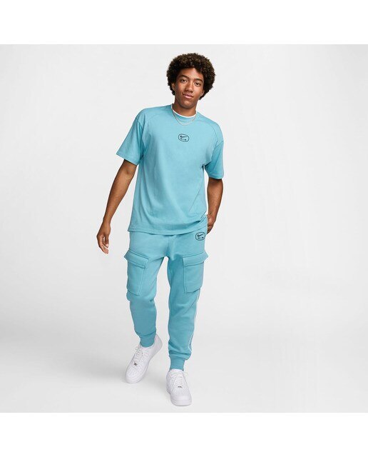 Calças de Homem Air Cargo Fleece Turquesa-6