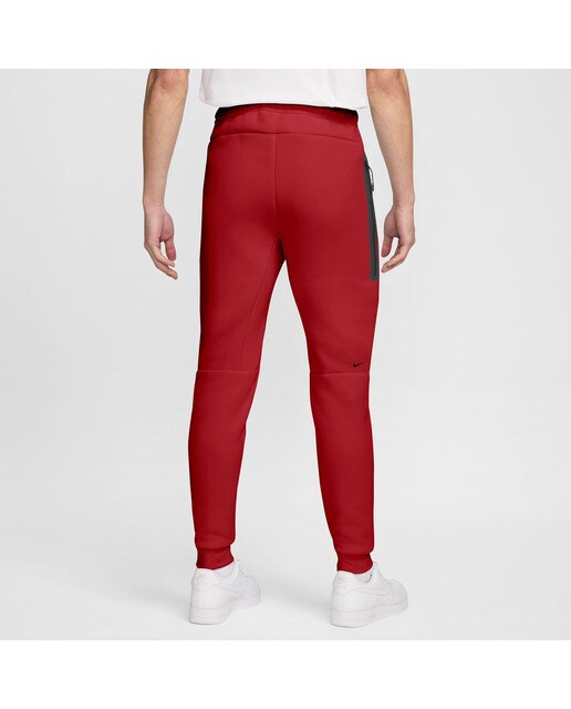 Calças de Homem M Nk Tch Flc Jggr Vermelho-2