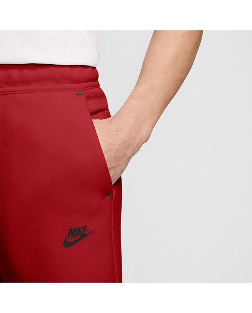 Calças de Homem M Nk Tch Flc Jggr Vermelho-3