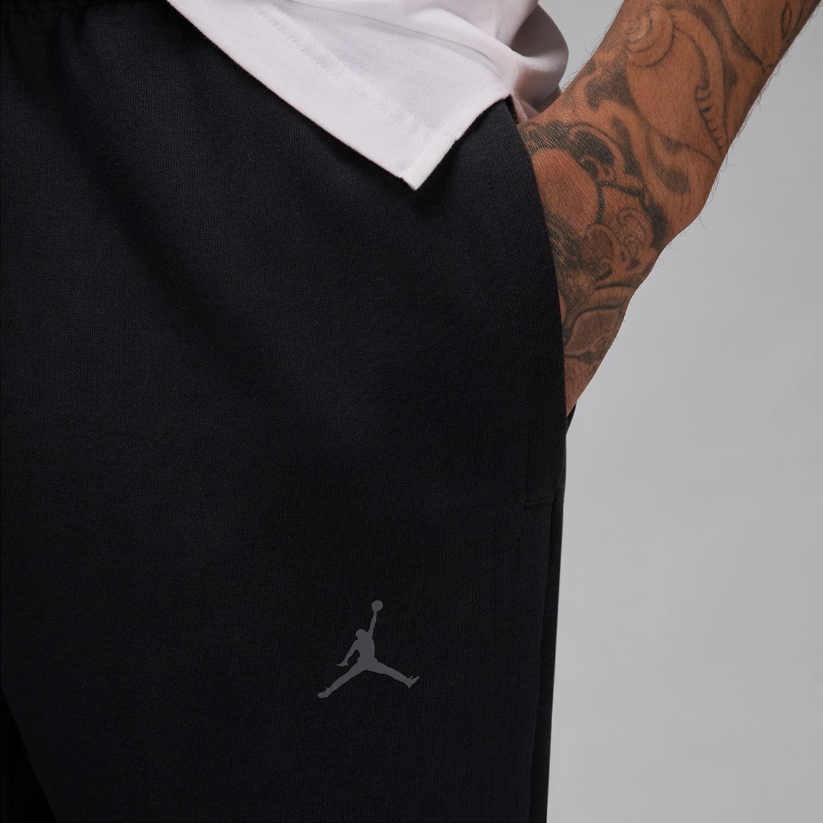 Calças de Homem M J Dri-FIT Sprt Hoop Flc Pant Preto-3