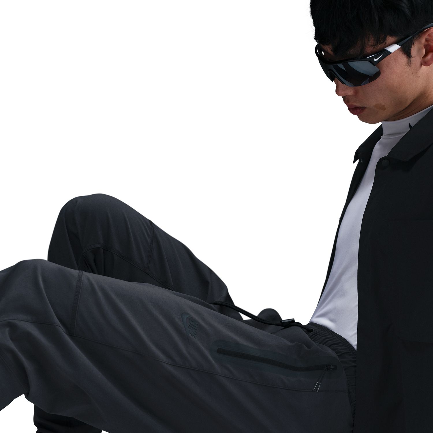 Calças de homem Tech Nike Cinzento-4