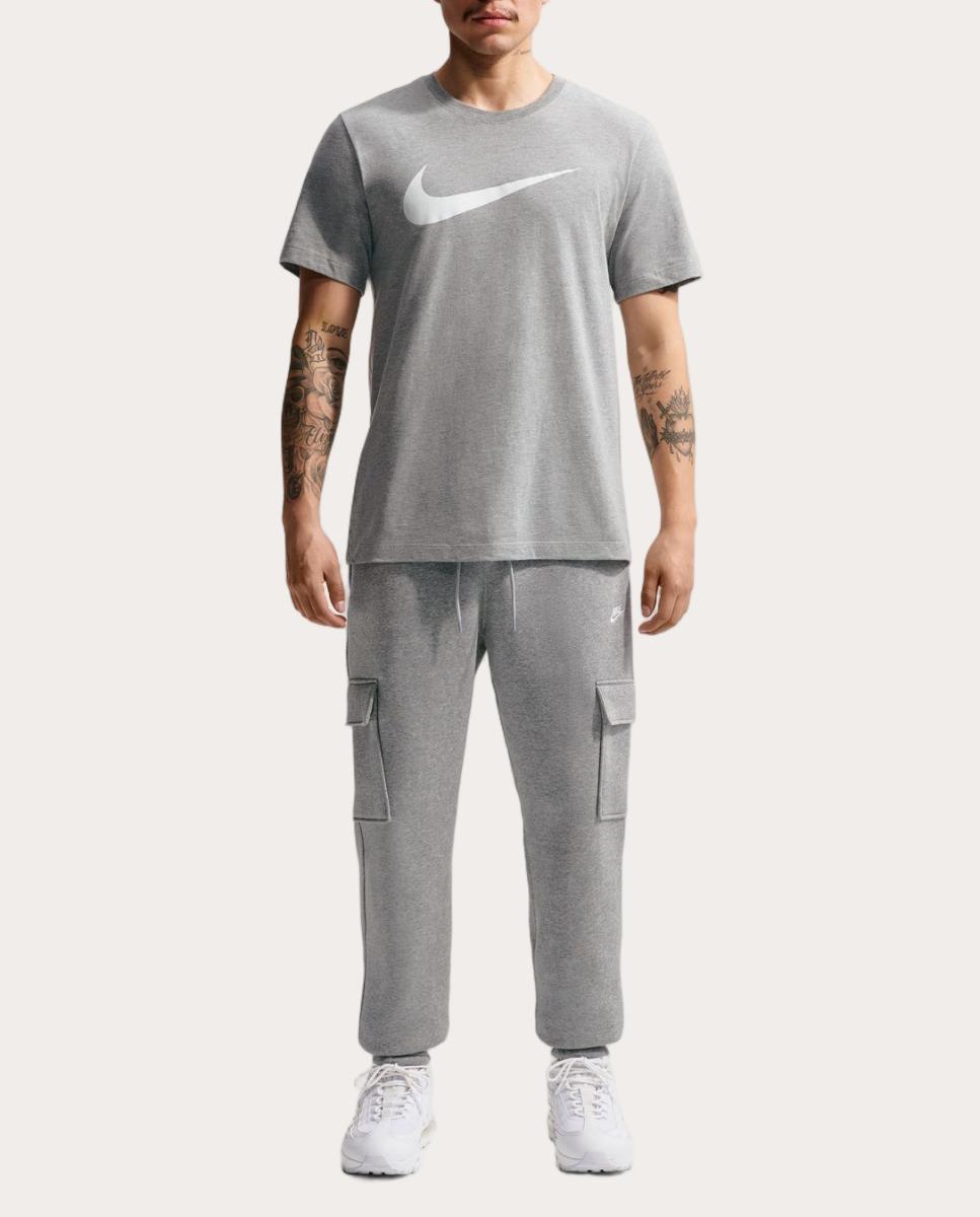 Calças de Homem Club Fleece Cargo Cinzento-3