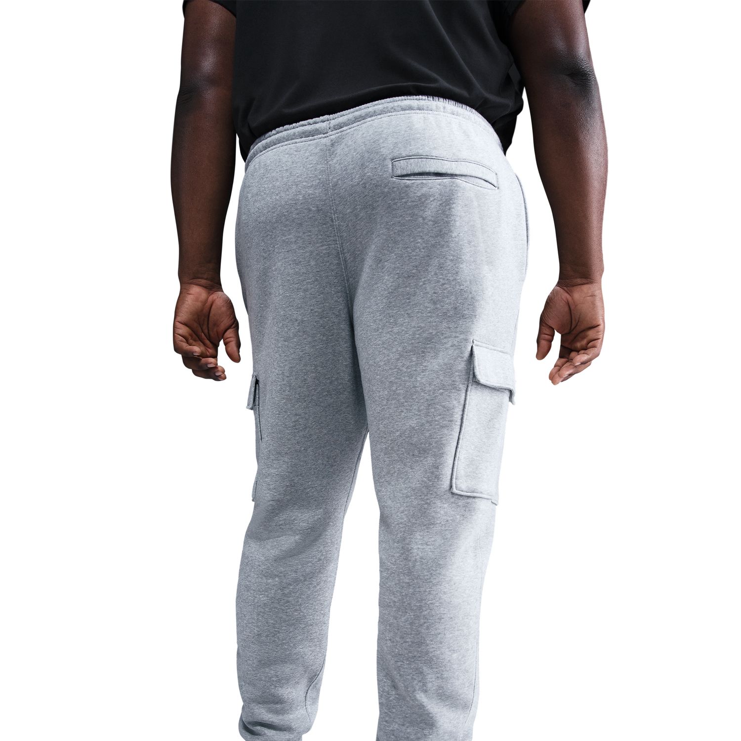 Calças de Homem Club Fleece Cargo Cinzento-12