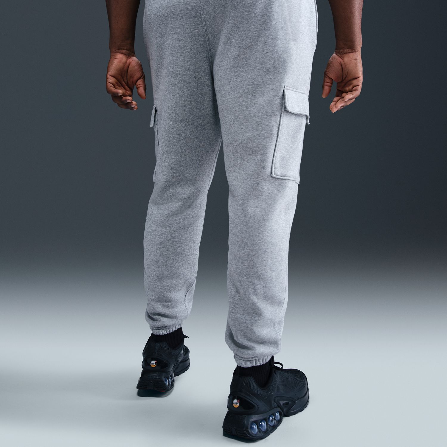 Calças de Homem Club Fleece Cargo Cinzento-15