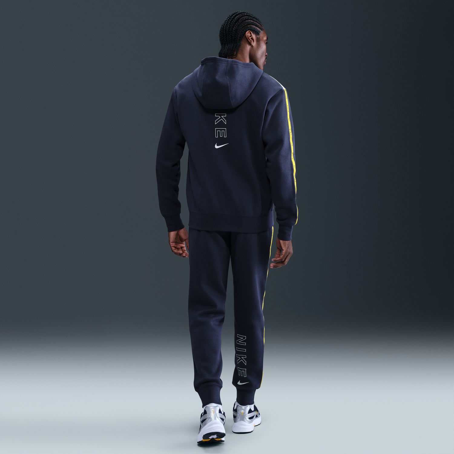 Calças de Homem Sportswear Cs Jogger Flc Bb Azul-marinho-4