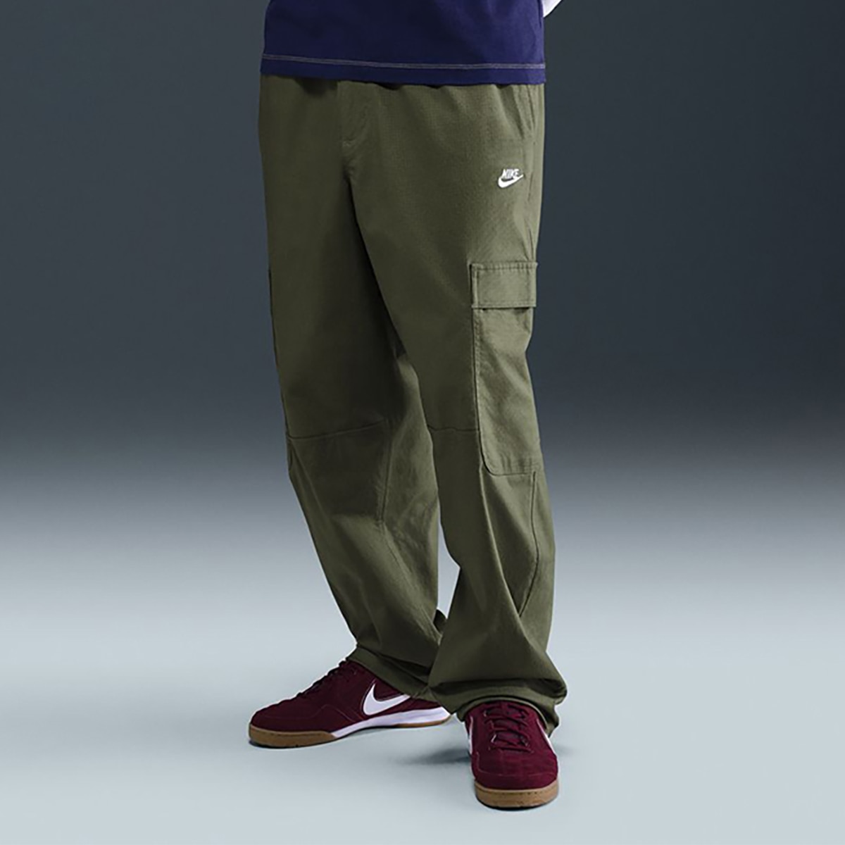 Calças de homem Sportswear Club Nike Verde Azeitona-1