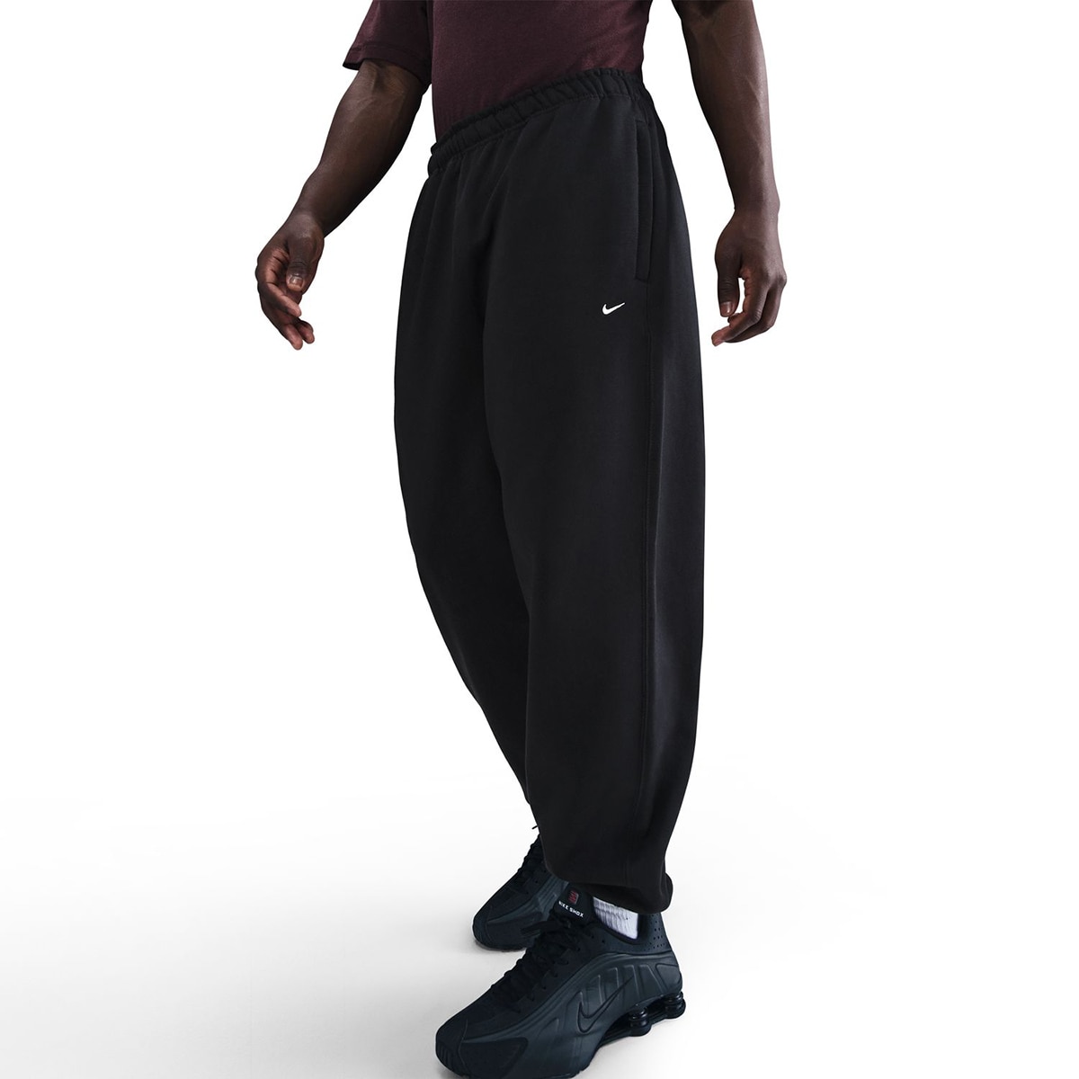 Calças de Homem Solo Swoosh Preto-3