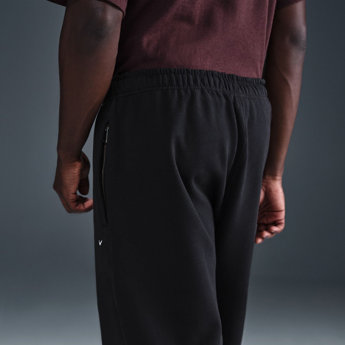 Calças de Homem Solo Swoosh Preto-5