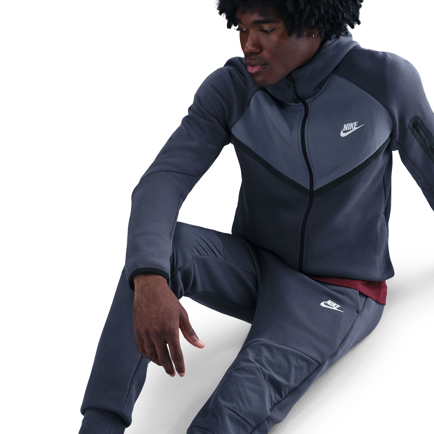 Calças de homem Tech Nike Azul-5