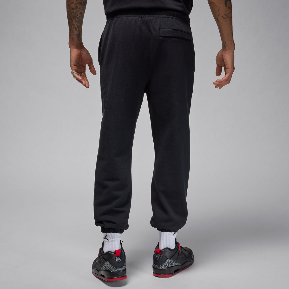 Calças de Homem Flight Fleece Jordan Preto-2