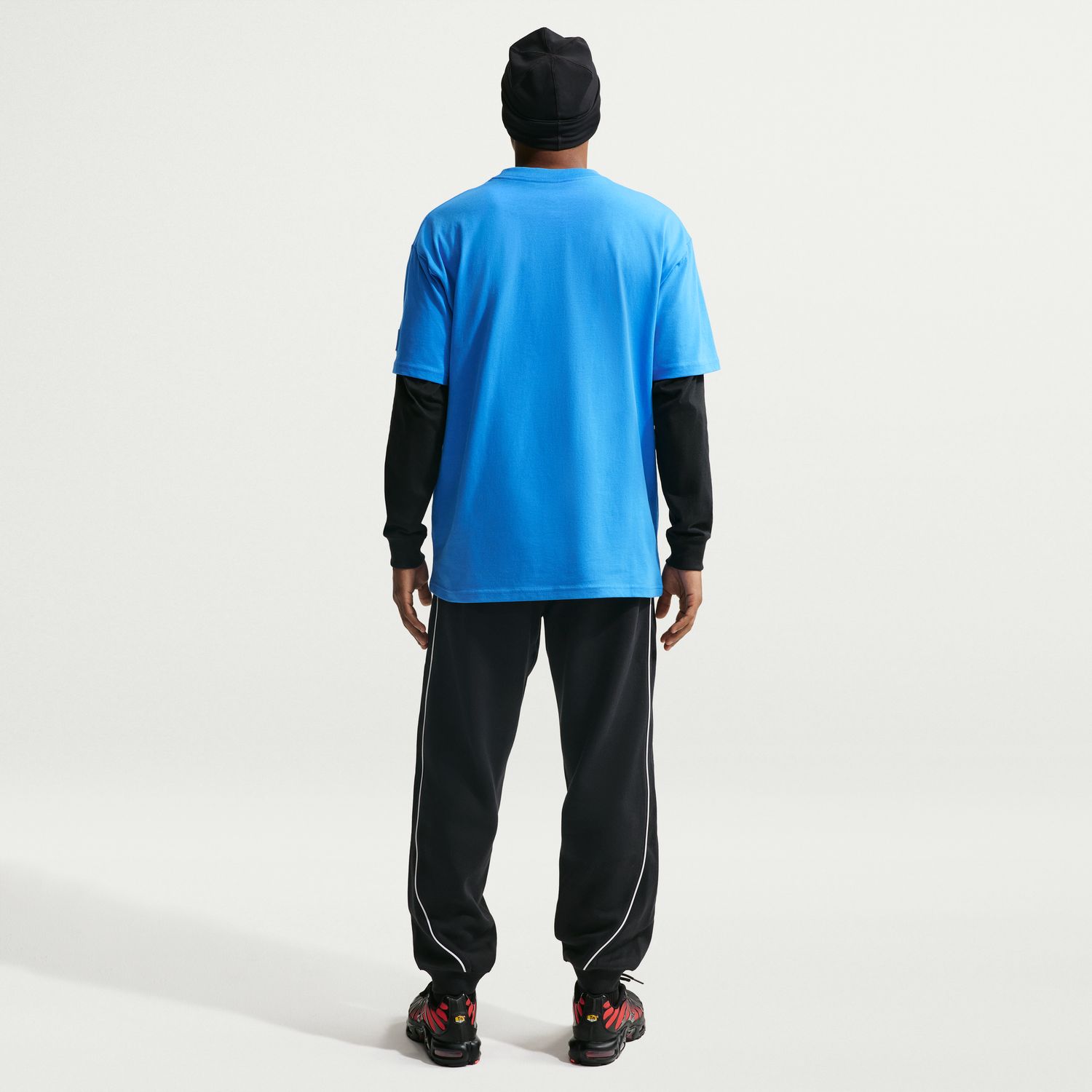 Calças de Homem M Nk Air Flc Jogger Preto-2