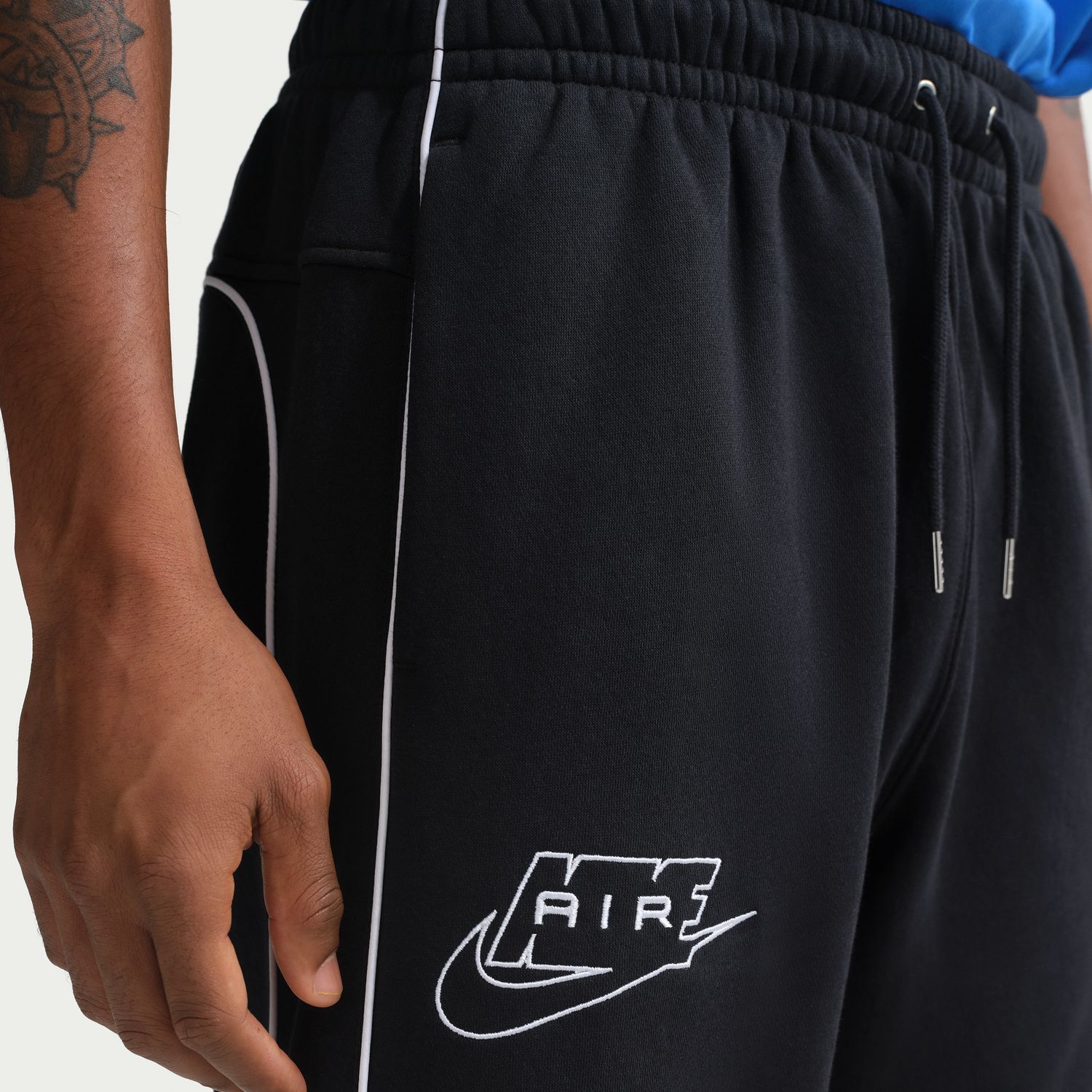 Calças de Homem M Nk Air Flc Jogger Preto-3