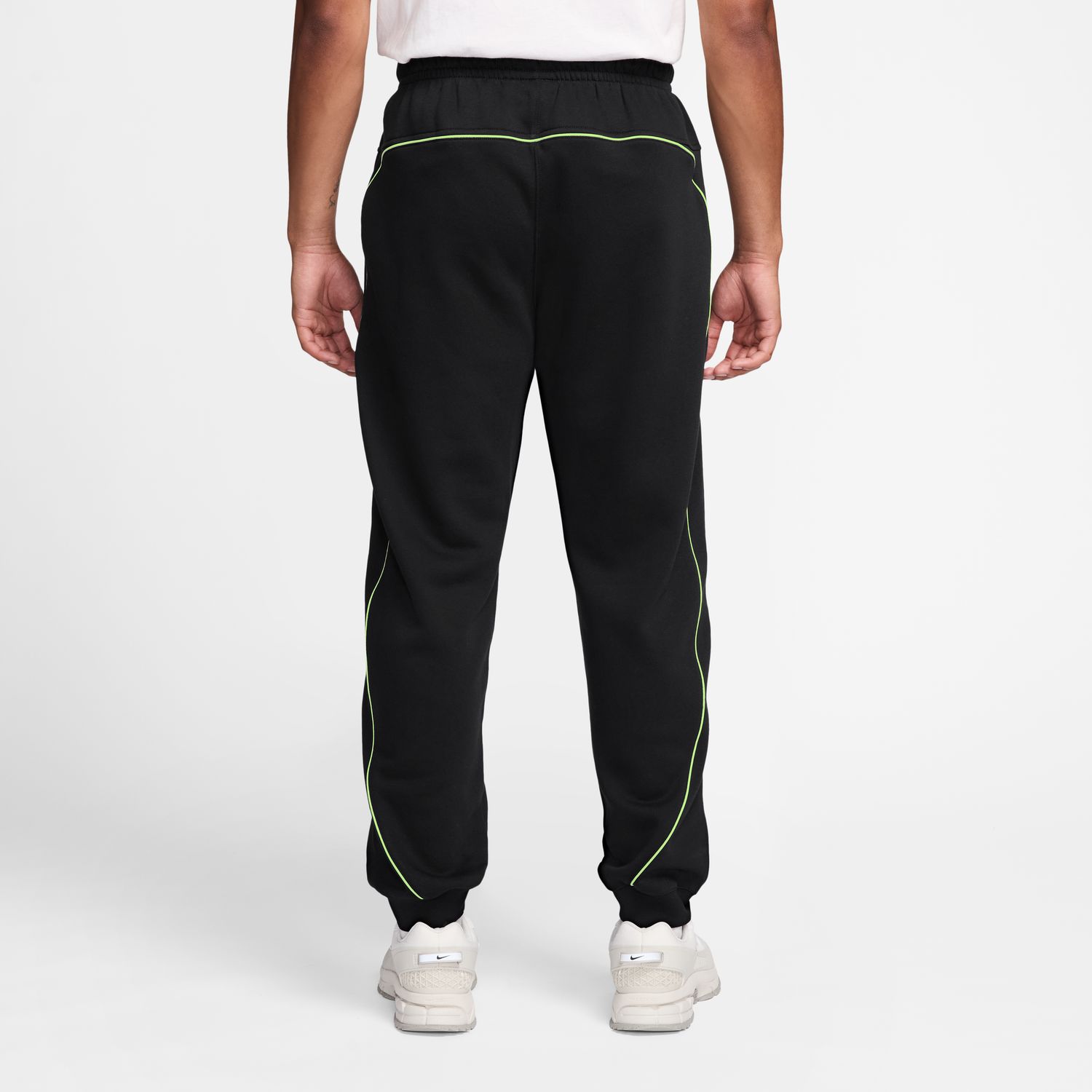 Calças de Homem M Nk Air Flc Jogger Preto-2