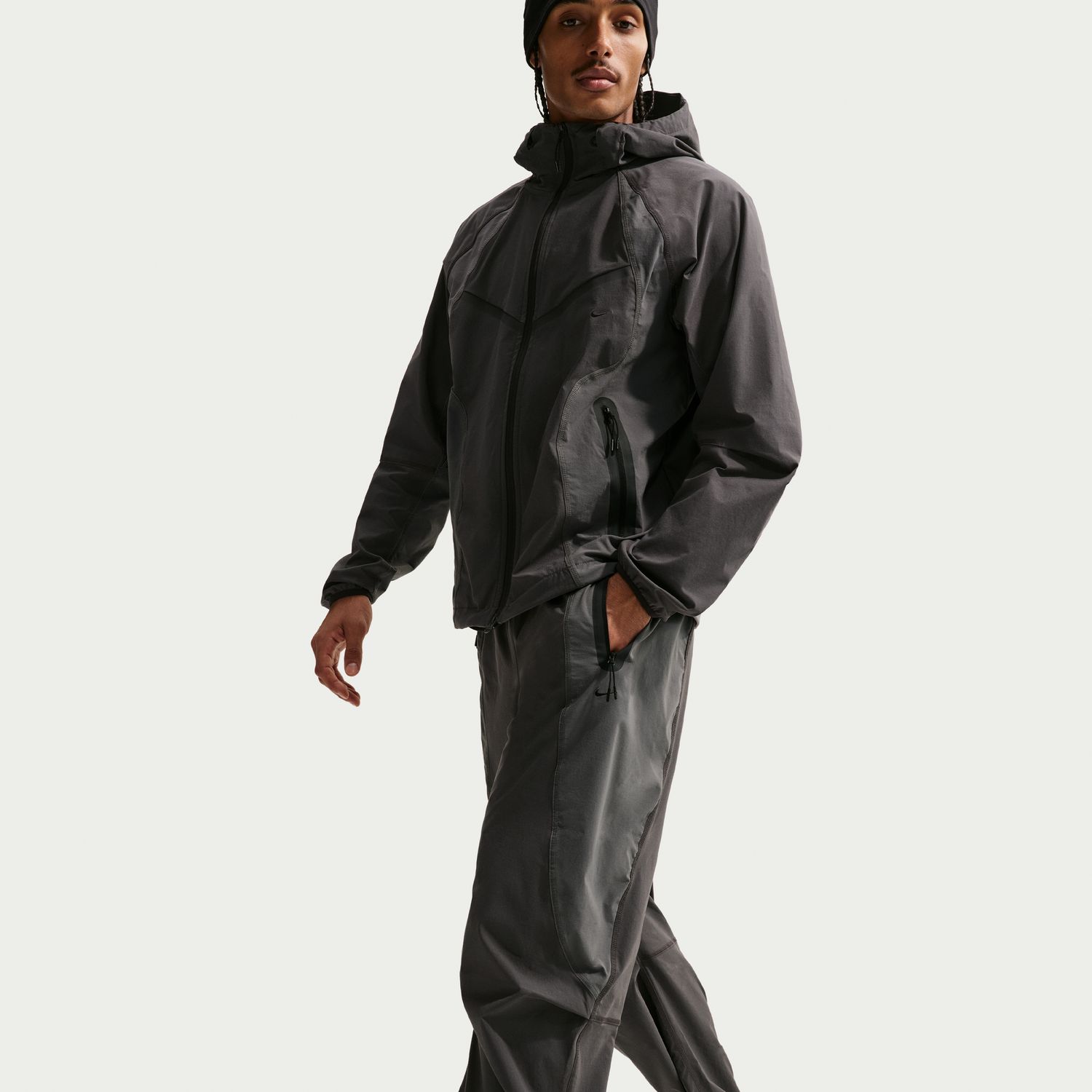 Calças de Homem M Nk Tch DF Wvn Pro Cb Pant Cinzento-5