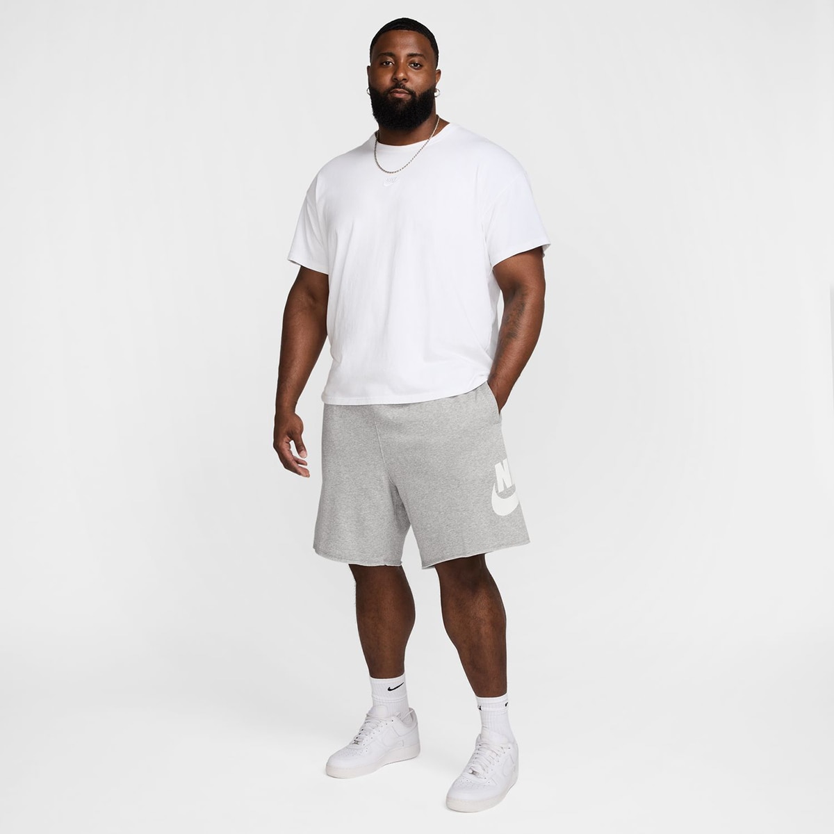 Calções de Homem M Nk Club Alumni Ft Short Cinzento-7