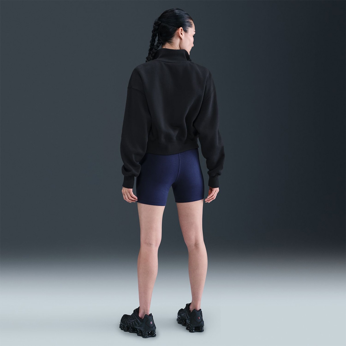 Leggings Tipo Calções de Mulher Sportswear Classic Azul-marinho-9
