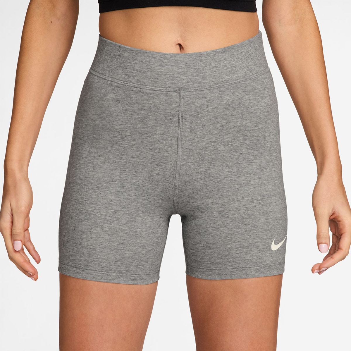 Leggings Tipo Calções de Mulher Sportswear Classic Cinzento-1