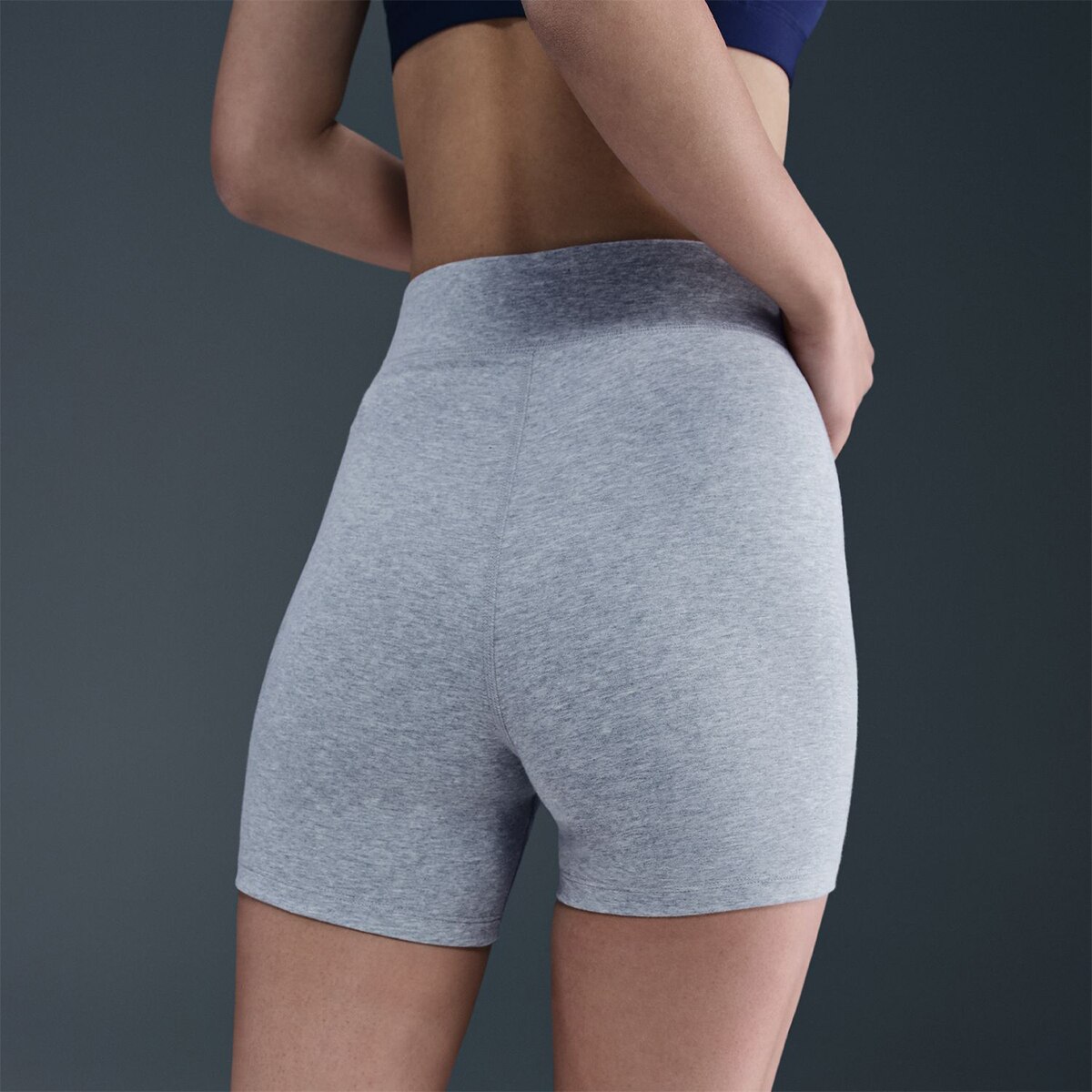 Leggings Tipo Calções de Mulher Sportswear Classic Cinzento-6
