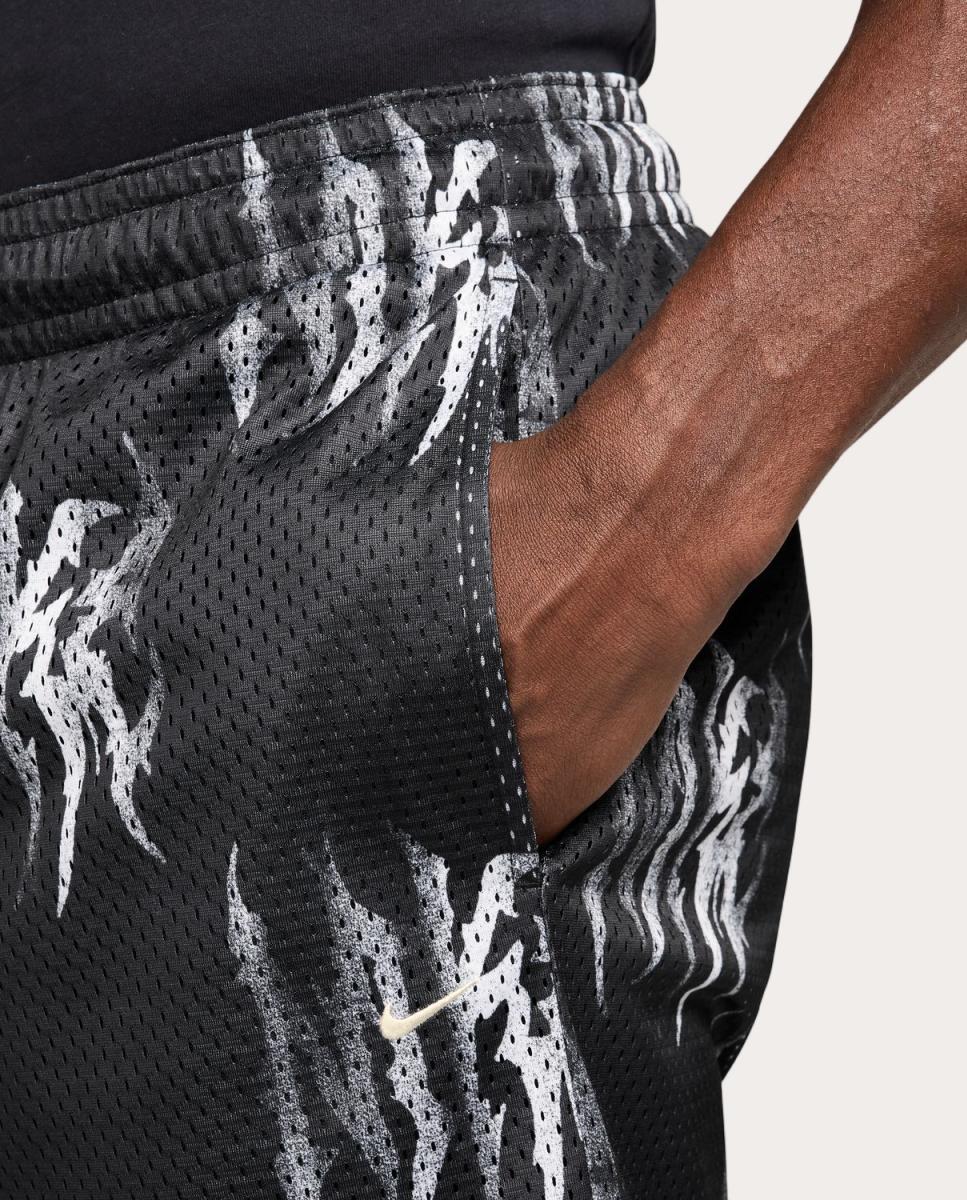 Calções de Basquetebol de Homem Mesh Preto-4