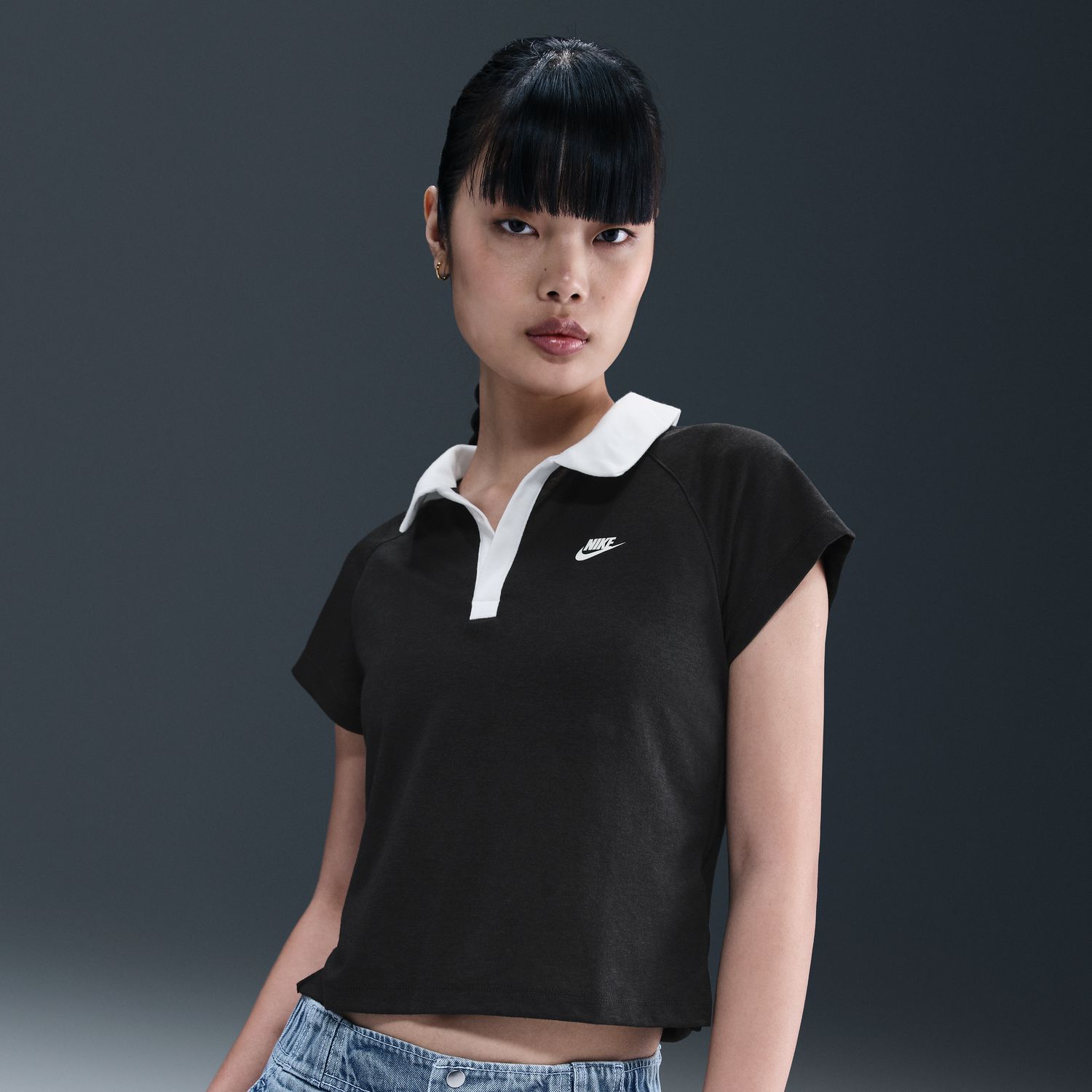 Polo de Mulher Sportswear Preto-2