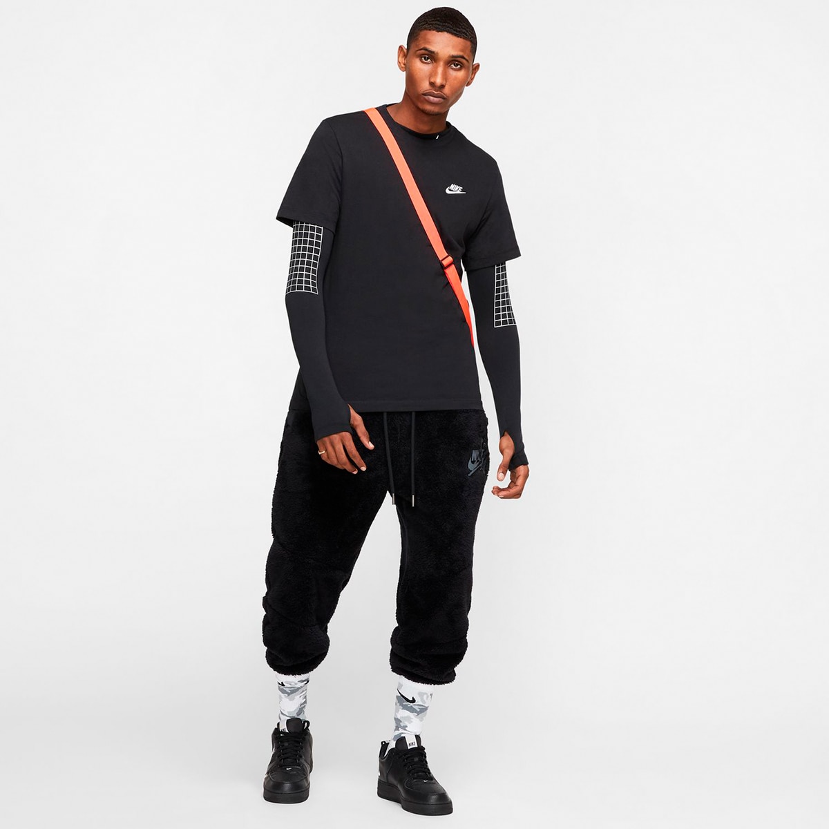 T-shirt Casual de Homem Sportswear Club Men's Preto-5