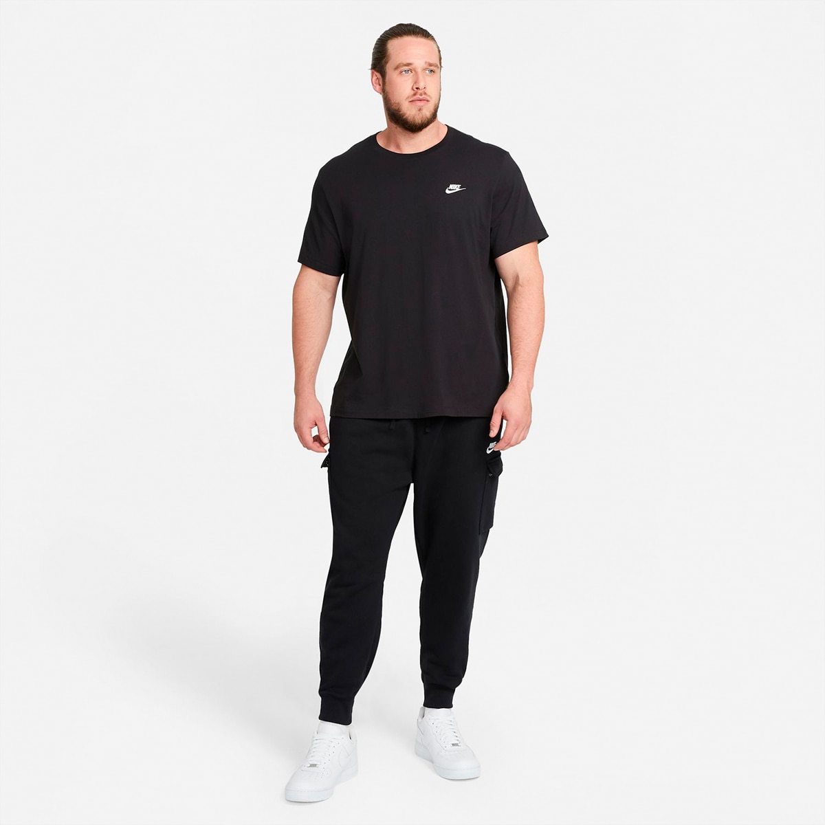 T-shirt Casual de Homem Sportswear Club Men's Preto-12