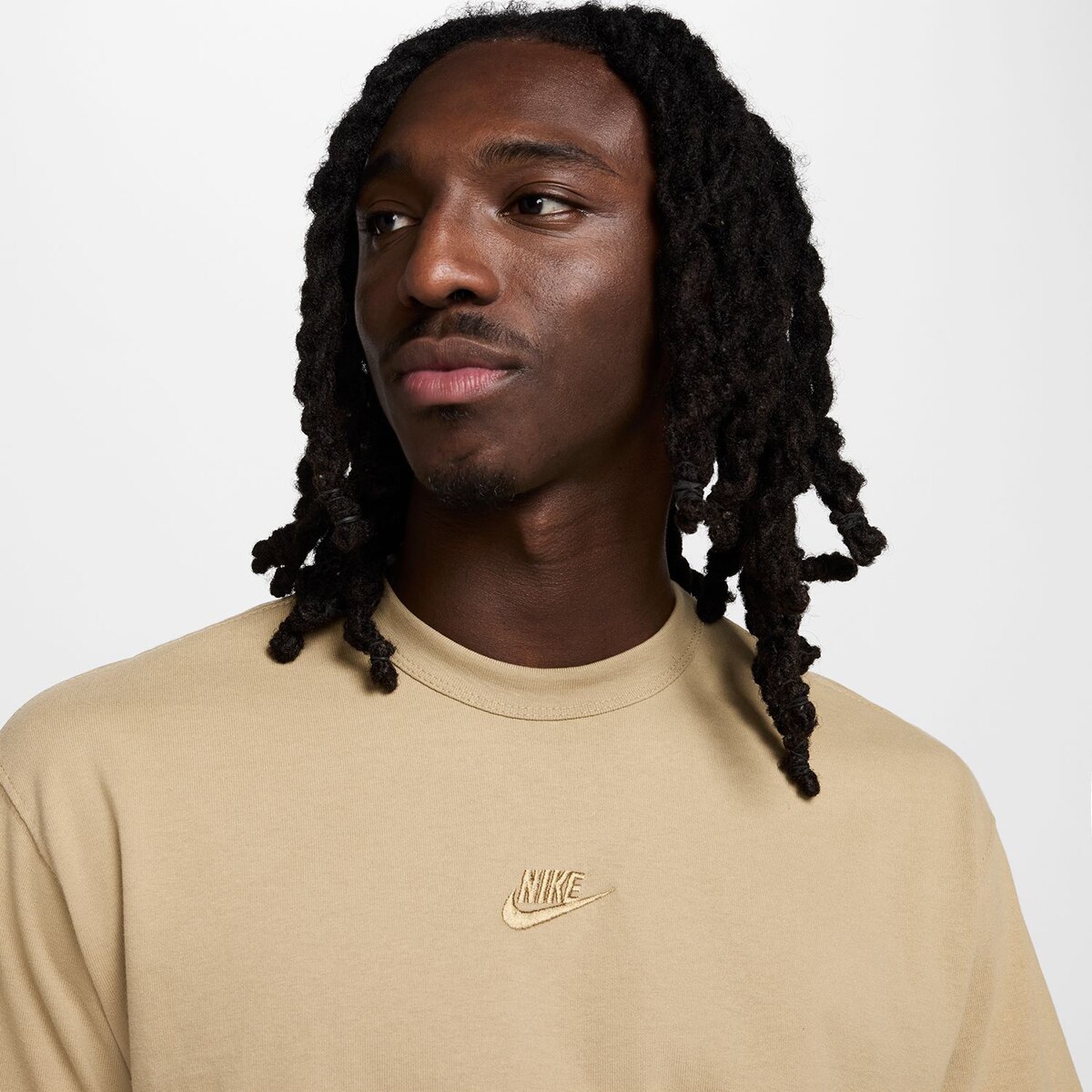 T-Shirt de Homem Sportswear Premium Essentials Bege-3