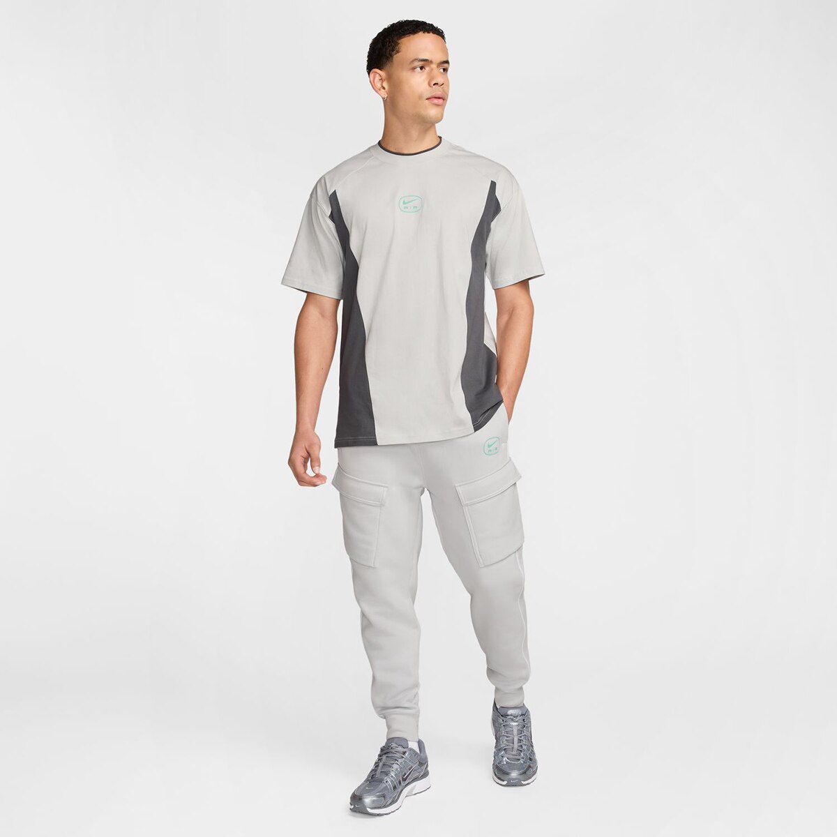 T-shirt de homem Air Nike Cinzento-6