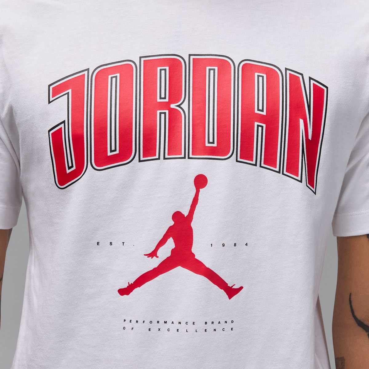 T-shirt de Homem City Branco / Vermelho-5