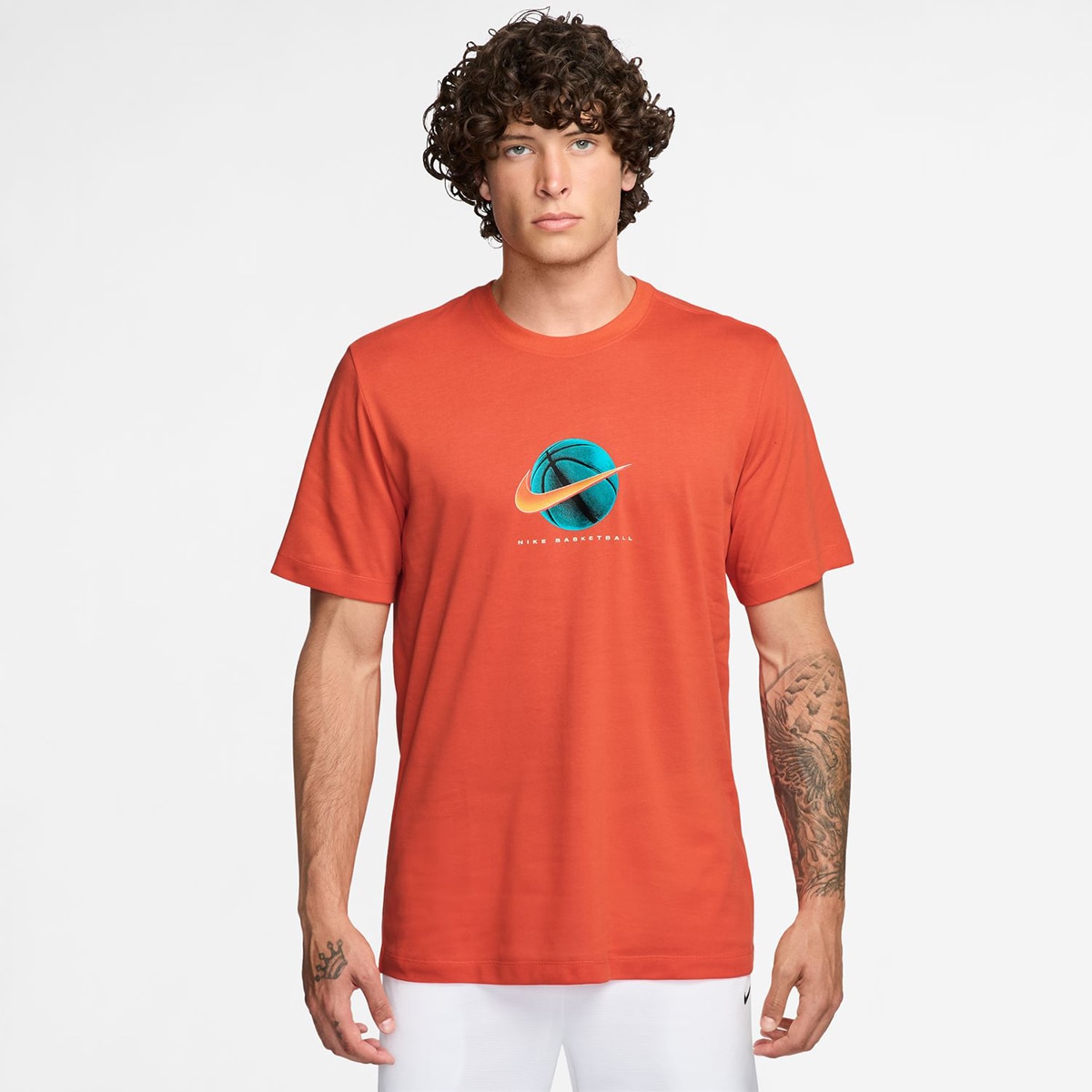 T-shirt de Homem Dri-FIT Basketball Laranja-1